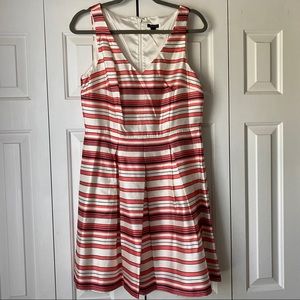 Ann Taylor | Striped A-Line Dress